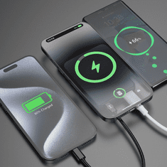 DUDAO Powerbank K14S+ 10000mAh s stojalom 20W USB-A / USB-C / MagSafe - črn