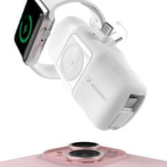 WOZINSKY Mini powerbank 5000mAh 15W USB-C in polnilnik za Apple Watch - bel