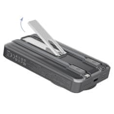 DUDAO Powerbank K29 10000mAh MagSafe kovinsko ohišje stojalo kabli USB-C iPhone Lightning PD 20W - siva