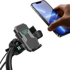 DUDAO Kolesarski nosilec za telefon za motorno kolo, črn