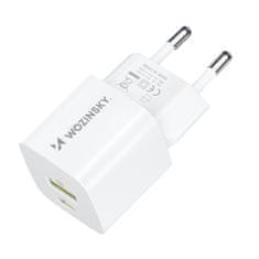 WOZINSKY Mrežni polnilnik GaN QC3.0 USB-A USB-C PD 33W bel