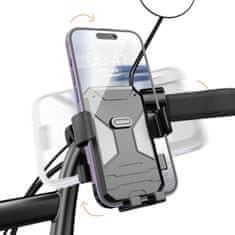 DUDAO Kolesarski nosilec za telefon za motorno kolo, črn