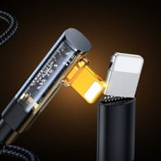 Joyroom Kotni kabel iPhone Lightning - USB za polnjenje in prenos podatkov 2,4 A, 1,2 m, črn