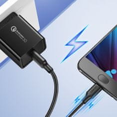 Ugreen Kabel USB - micro USB 2,4 A 480 Mb/s 1,5 m črn