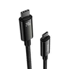 BASEUS Kabel USB-C 480 Mb/s 240 W Tungsten Gold 1 m črn