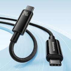 BASEUS Kabel USB-C 480 Mb/s 240 W Tungsten Gold 1 m črn