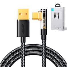 Joyroom Kotni kabel USB-C - USB za hitro polnjenje in prenos podatkov 3A 1,2 m črn