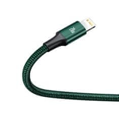 BASEUS Rapid 3v1 kabel USB-C - USB-C / Lightning / micro USB 20 W 1,5 m zelen