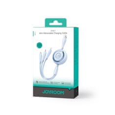 Joyroom 3v1 Zvit kabel Colorful Series USB-A na USB-C / iPhone Lightning / microUSB 1 m modri