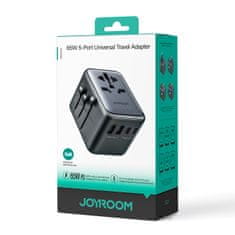 Joyroom Univerzalni potovalni polnilnik 65 W EU / US / JP / AU / UK / CN - črn