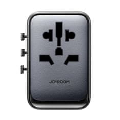 Joyroom Univerzalni potovalni polnilnik 65 W EU / US / JP / AU / UK / CN - črn