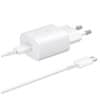 Samsung USB-C 25 W omrežni polnilnik s kablom USB-C – bel