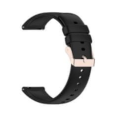 HURTEL Silikonski pas za uro Xiaomi Mi Watch/Amazfit GTR 47 mm – črn