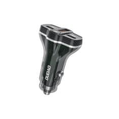 DUDAO Avtomobilski polnilnik R78 78 W USB-C PD / 2xUSB-A QC – črn