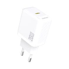 DUDAO Mrežni polnilnik PD20W GaN USB-C - bel