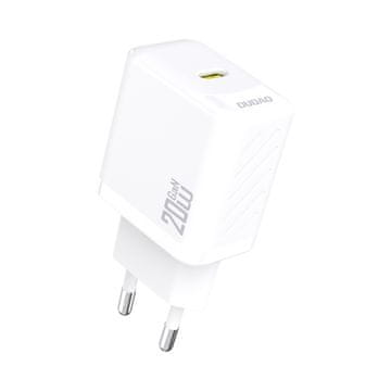DUDAO Mrežni polnilnik PD20W GaN USB-C - bel