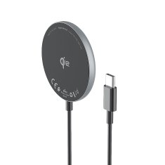 WOZINSKY Brezžični indukcijski polnilnik Qi2 za telefon 15 W – črn
