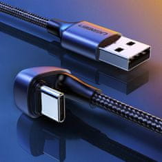 Ugreen Kotni kabel za igralce USB - USB-C Quick Charge AFC FCP 3A 18W - siv