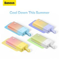 BASEUS Powerbank Popsicle 5200mAh 20W s kablom Lightning 60W/20V/3A/30cm - belo-zelen