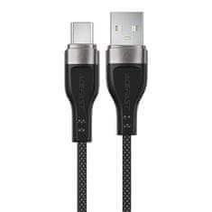AceFast Kabel USB-A - USB-C 3A z magnetnim organizatorjem 1,2 m - črn