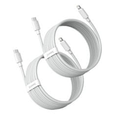 BASEUS 2x kabel Simple Wisdom iPhone Lightning - USB-C 20 W 1,5 m - bel