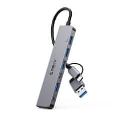 Orico Hub YSA7-U3 USB-A / USB-C na USB-A USB-C dokovalna postaja - siva