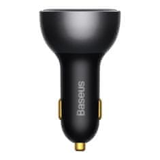 BASEUS Avtomobilski polnilnik USB USB-C PD3.1 140 W + kabel USB-C 1 m črn
