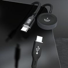 DUDAO 2v1 Kabel z napajalnikom za Apple Watch + USB-C PD 60W vtič - črn