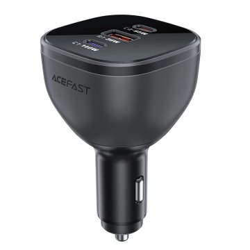 AceFast Avtomobilski polnilnik B14 165 W 2x USB-C 1x USB-A – črn