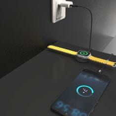 DUDAO 2v1 Kabel z napajalnikom za Apple Watch + USB-C PD 60W vtič - črn