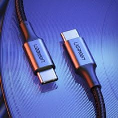 Ugreen Kabel przewód w opocie USB-C - USB-C PD QC FCP 100W 5A 480Mb/s 1.5m - szary