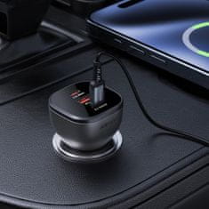 AceFast Avtomobilski polnilnik B14 165 W 2x USB-C 1x USB-A – črn