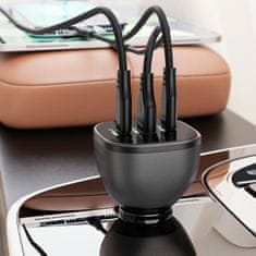 AceFast Avtomobilski polnilnik B14 165 W 2x USB-C 1x USB-A – črn