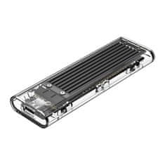 Orico Ohišje za disk TCM2-C3 M.2 NVME na USB-C 10 Gb/s – črno-prozorno