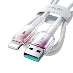 Joyroom Kabel Crystal-Clear Series 3A USB-A - iPhone Lightning 1,2 m - bel
