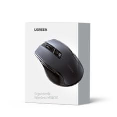 Ugreen Optična miška brezžična miška USB 2,4 GHz / Bluetooth 5.0 4000 DPI črna