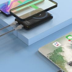 DUDAO Powerbank 10000mAh TGK1 z brezžičnim polnilnikom MagSafe 15W črn
