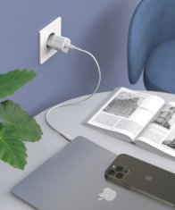 Choetech GaN USB-C PD 30W bela mrežna polnilna naprava