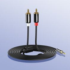 Ugreen Kabel avdio kabel 3,5 mm mini jack - 2RCA 3 m črn