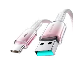 Joyroom Kabel Crystal-Clear Series 3A USB-A - USB-C 1,2 m - bel