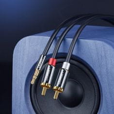 Ugreen Kabel avdio kabel 3,5 mm mini jack - 2RCA 3 m črn