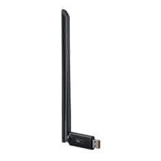 BASEUS Zunanja USB WiFi kartica 2,4 GHz 300 Mb/s z anteno 6 dBi, črna