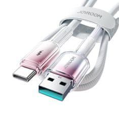 Joyroom Kabel Crystal-Clear Series 3A USB-A - USB-C 1,2 m - bel
