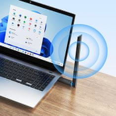 BASEUS Zunanja USB WiFi kartica 2,4 GHz 150 Mb/s z anteno 6 dBi, črna