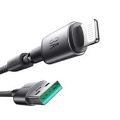 Joyroom Kabel USB-A - iPhone Lightning z organizatorjem in magnetnim držalom 1,2 m - siv