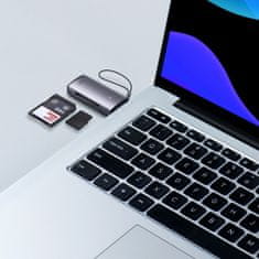BASEUS Adapter za čitalnik kart SD/TF USB Lite Series siv