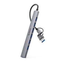 Orico Hub YSA2-U3 USB-A / USB-C dokovalna postaja za 7x USB-A - siva