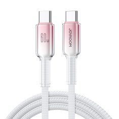 Joyroom Kabel Crystal-Clear Series 60 W USB-C – USB-C 1,2 m – bel