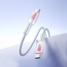 Joyroom Kabel Crystal-Clear Series 60 W USB-C – USB-C 1,2 m – bel