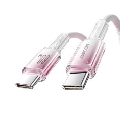 Joyroom Kabel Crystal-Clear Series 60 W USB-C – USB-C 1,2 m – bel